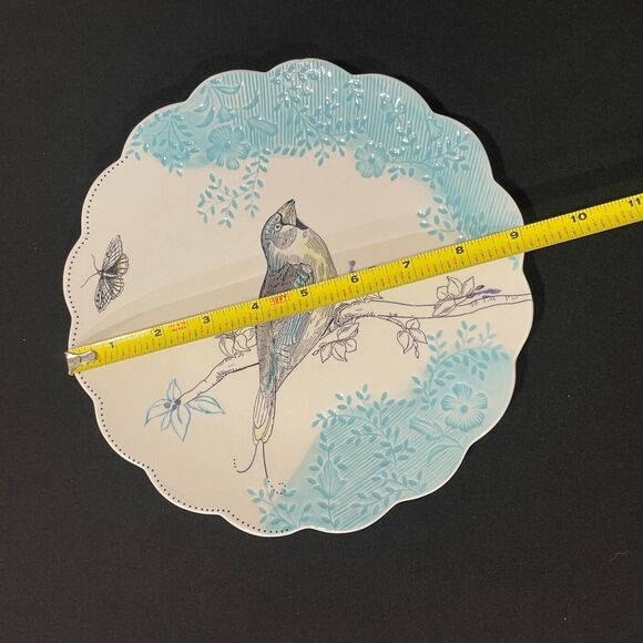 ~ Macy's "Edie Rose Home" Bird Butterfly Accent Salad Plate 9" Bloom Collection~ - Picture 6 of 11